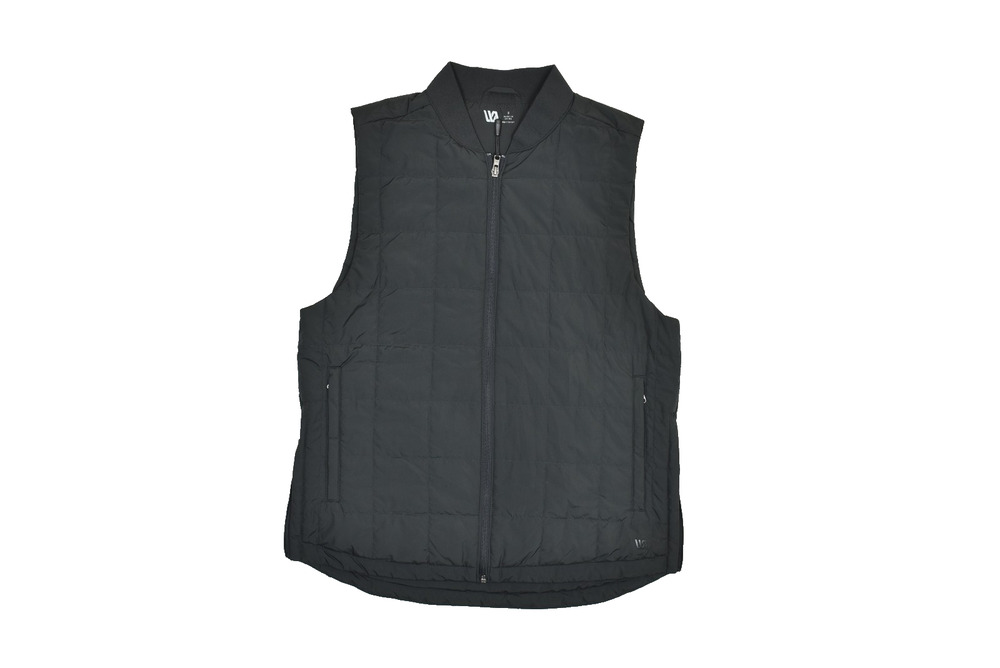 VRST Women Zip Up Golf Vest Size Small Black Quilted Pockets Classic